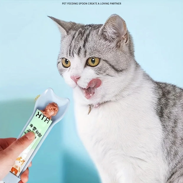 Cat Strip Squeeze Spoon Feeder