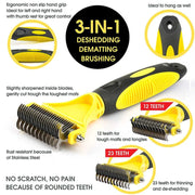 Two-Sided Shedding and Dematting Brush