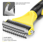 Two-Sided Shedding and Dematting Brush