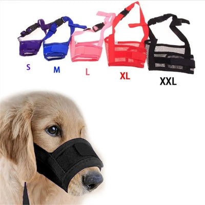 Mesh Breathable Muzzle For Dogs Adjustable