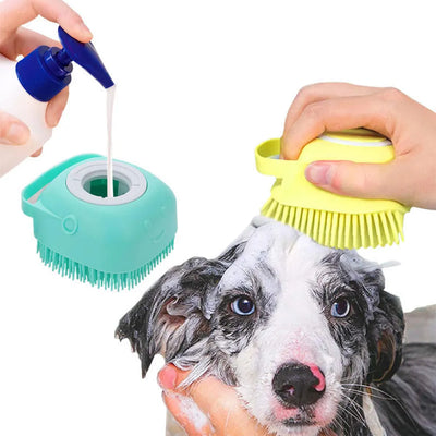 Pet Bath Scrubber With Liquid Insert