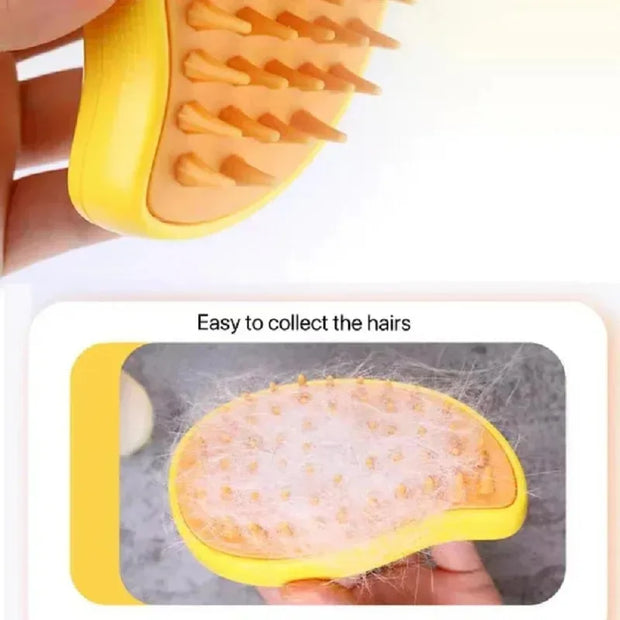 Electric Steamer Brush Removes Tangles, Loosen Hair, Massage